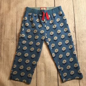 Mini Boden Girls Blue Floral Baggies Cropped Pants Size 9Y
